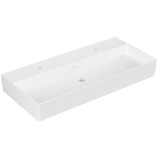 VILLEROY & BOCH - Waschbecken Memento 2.0 1000x470mm re-eckig 2HL. o. ÜL. Weiß Alpin cplus