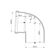 Wavin - Bogen AS+ DN 125 87 Grad