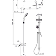 Ideal Standard - Duschsystem IDEALRAIN CUBE A5834 Kombination mit UP Armatur chrom