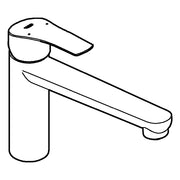 Grohe - EH-SPT-Batterie EUROSMART 30463 mittelhoher Auslauf supersteel