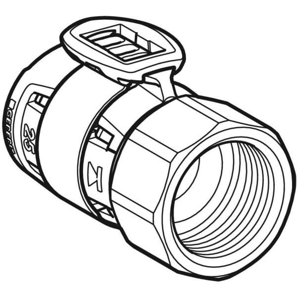 Geberit Vertriebs - FlowFit Übergang mit Innengewinde SiBr d16-Rp3/4
