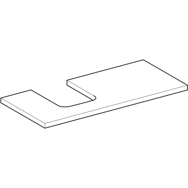 Geberit Vertriebs - ONE WT-Pl. Aus li für AWT Schalenform 105x3x47cm, Eiche