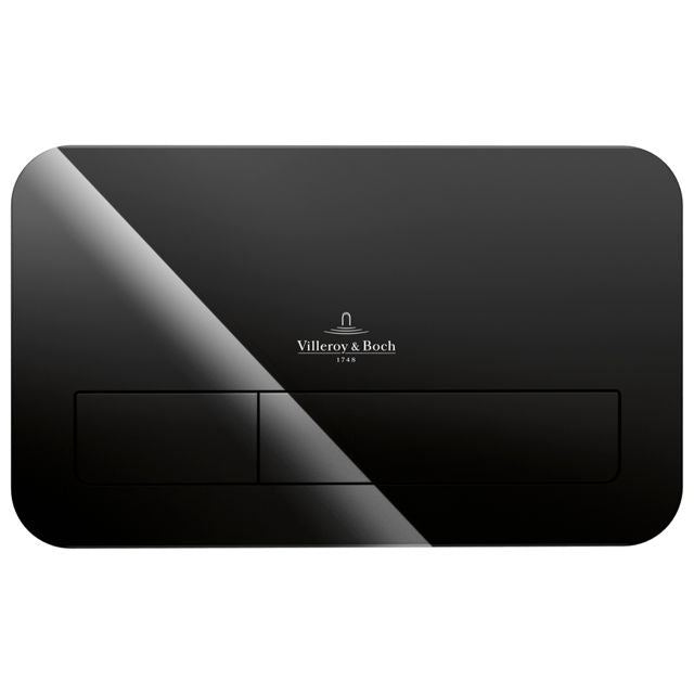VILLEROY & BOCH - Betätigungsplatte A18 269x161mm Typ 922400RB aus Sicherheitsglas schwarz