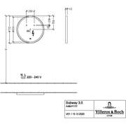 VILLEROY & BOCH - Spiegel Subway 3.0 712x712x45mm m. Bel. BiColour (Black Matt White Matt)
