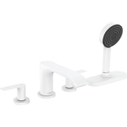 Hansgrohe - 4-Loch Wannenarmatur VIVENIS F-Set Wannenrandmontage mit sBox mattweiß