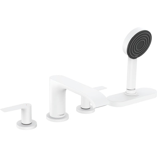 Hansgrohe - 4-Loch Wannenarmatur VIVENIS F-Set Wannenrandmontage mit sBox mattweiß