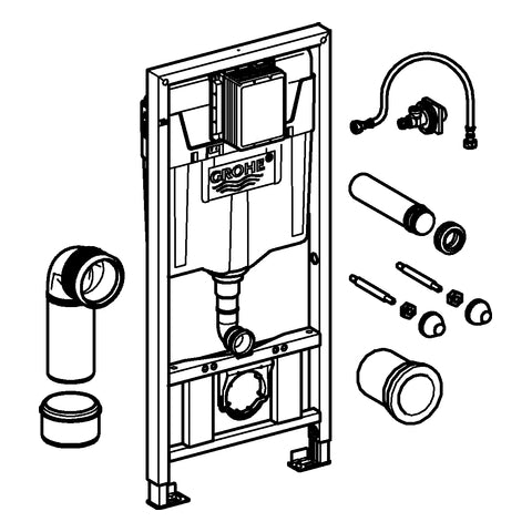 Grohe - RAPID SL für Wand-WC 38897 H:1,20m für WCs mit Auflagefläche unter 20cm