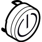 Hansgrohe - Druckknopf Symbol ON/OFF schwarz