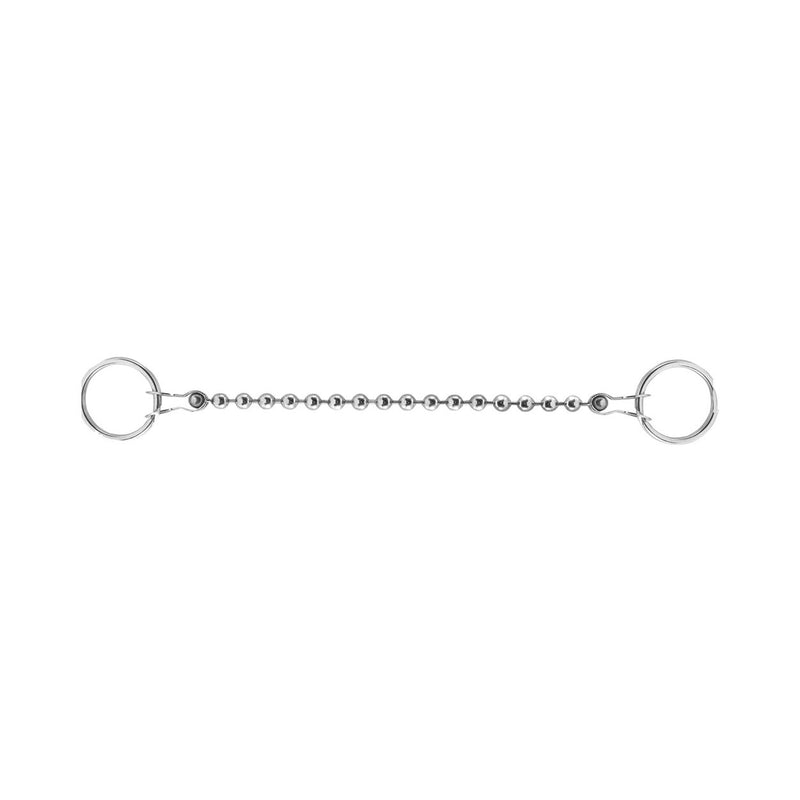 Adolf Schmidt - Kugelkette 3,2mm mit 2 Ringen, 25cm Messing verchromt, # 720724