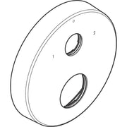 Hansgrohe - Verlängerungsrosette AXOR rund 2-Loch 0-1-2 brushed nickel