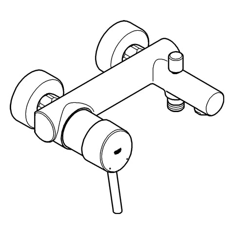 Grohe - Wannen EHM AP CONCETTO 32211 für Wandmontage eigensicher chrom