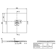 VILLEROY & BOCH - Duschwanne Squaro Infinity 1000x1000x40mm quadr. Stone White