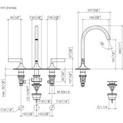 Dornbracht - WT-3-Lochbatt. m. Ablaufgarn. VAIA 20713819 chrom
