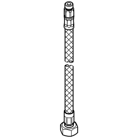 Grohe - Druckschlauch 46255 flexibel M10 AG x1x 3/8 IG 544mm chrom