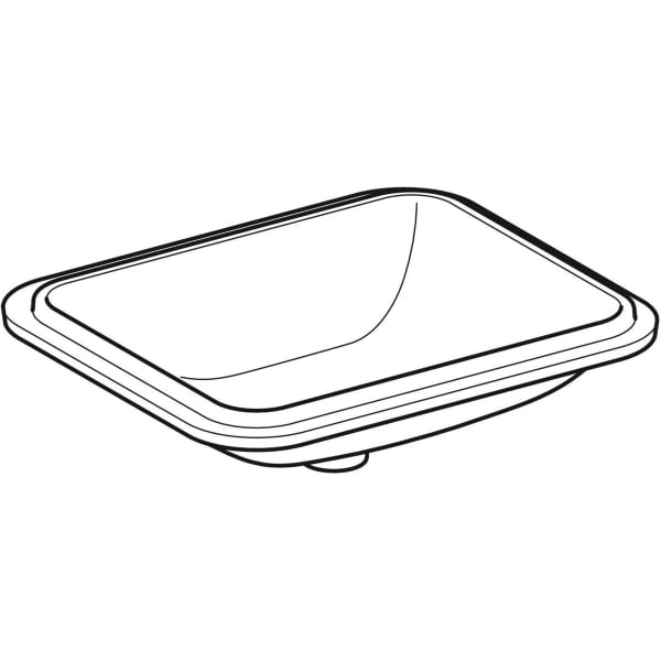 Geberit Vertriebs - Unterbau-WT VARIFORM, rechteckig 500x400mm, o. Hl., o. Ül., weiß