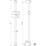 Ideal Standard - Brausestange 720mm IDEALRAIN B9421 chrom
