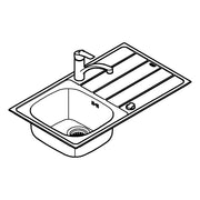 Grohe - Spülen-Bundle K200 31565_1 mit Edelstahlspüle/Eurosmart SPT-Batt. chrom