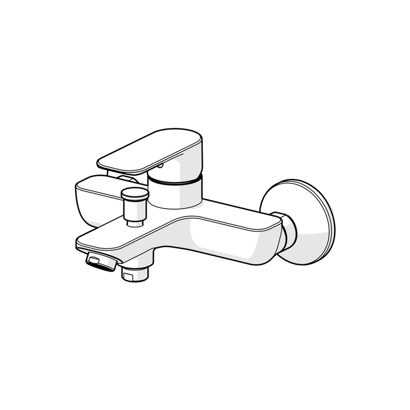 Hansa Armaturen - EHM Wafü und Brausebatt. HANSABASIC 5544 Ausld. 165 mm DN15 chr