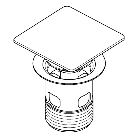 Grohe - Stopfen 40565 inkl. Kelch für Standard Ablaufgarnitur hard graphite