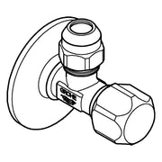 Grohe - Eckventil 22023 1/2x3/8'' selbstd. Quetschverschraubung 10mm Rosette chrom