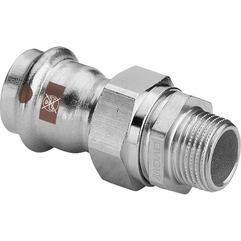 Viega - Verschraubung TEMPONOX 1765 AG 18mm x 3/4AG Stahl nichtrostend