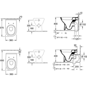 VILLEROY & BOCH - Tiefspül-WC O.NOVO 565710 360x560 weiß