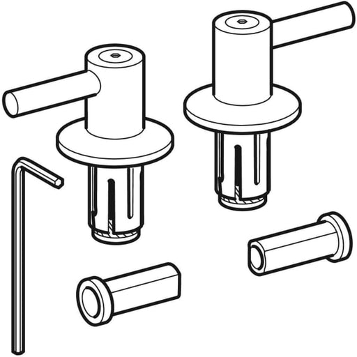 Geberit Vertriebs - Scharniere 598147 zu Lineo WC-Sitz chrom