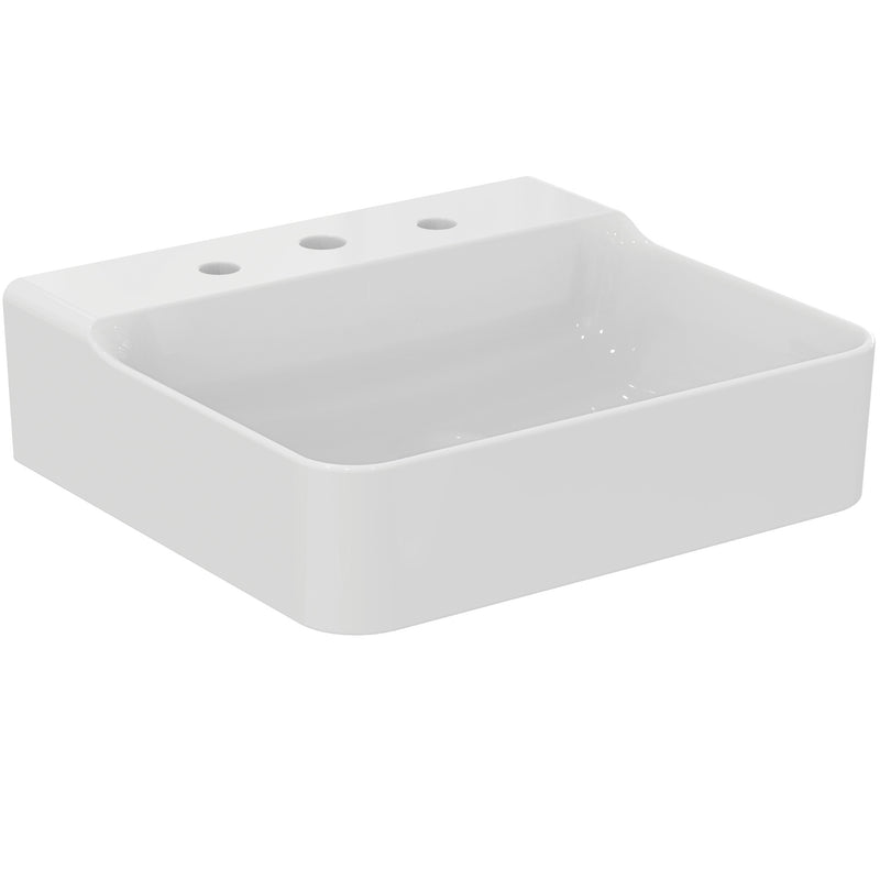 Ideal Standard - Waschtisch CONCA, 3 Hl., o.Ül., 500x450x145mm, Weiß