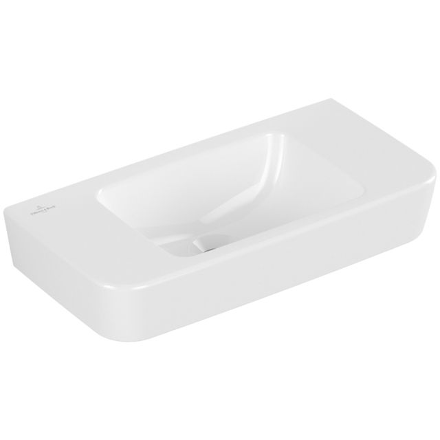 VILLEROY & BOCH - Handwaschbecken Compact O.novo 500x250mm Eckig ohne Überlauf Weiß Alpin