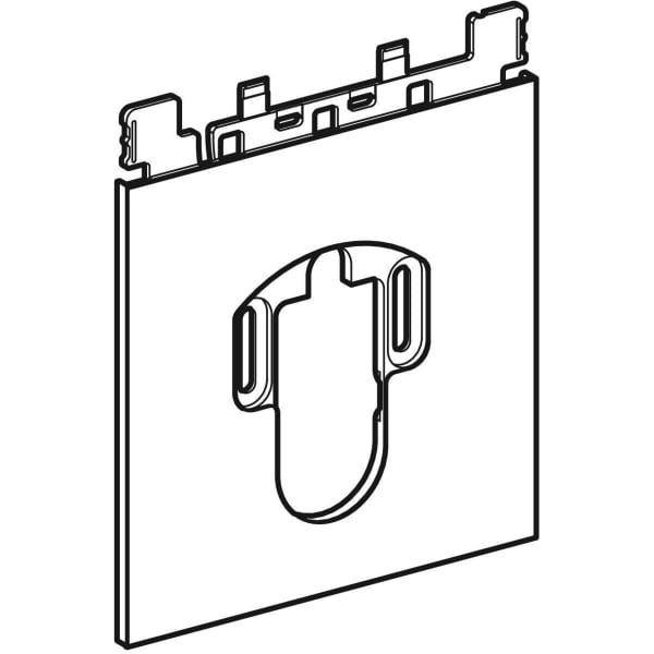 Geberit Vertriebs - Designplatte AQUACLEAN Sela unten Glas schwarz