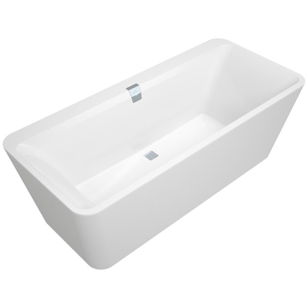 VILLEROY & BOCH - BW (180SQE7PDBCV) SQUARO Edge 12 inkl. Schürze 1800 x 800 mm weiß alpin