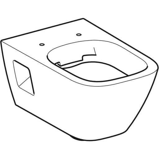 Geberit Vertriebs - Wand-WC RENOVA Plan Tiefspüler teilgeschlossene Form, Rimfree, weiß