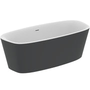 Ideal Standard - Duo-Badewanne DEA, freistehend, 1800x800x475/610mm, Schwarz Matt