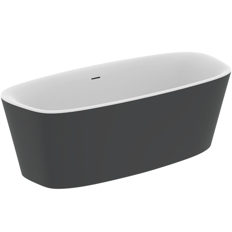Ideal Standard - Duo-Badewanne DEA, freistehend, 1800x800x475/610mm, Schwarz Matt
