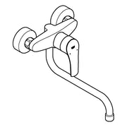 Grohe - Einhand-SPT-Batterie EUROSMART 32224_3 Wandmontage Ausld. 277mm chrom