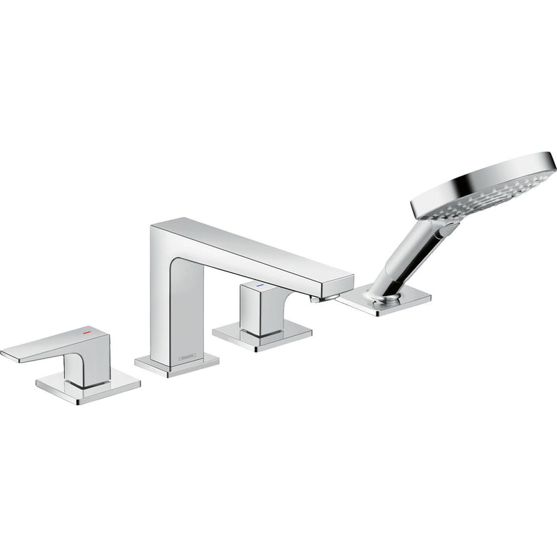 Hansgrohe - 4-Loch Wannenarmatur METROPOL F-Set chrom Wannenrandmontage