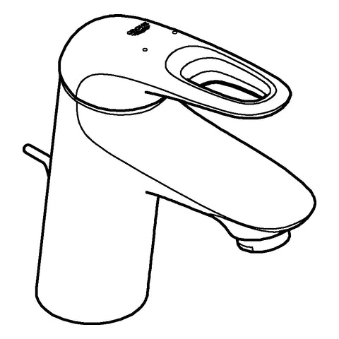Grohe - EH-Waschtischbatterie EUROSTYLE 33558 S-Size Zugst.-Abl.-grt. moon white
