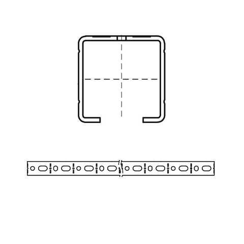 Walraven - Montageschiene RapidRail 30x15mm 2m C-Profil sv mit Schnittmarkierungen