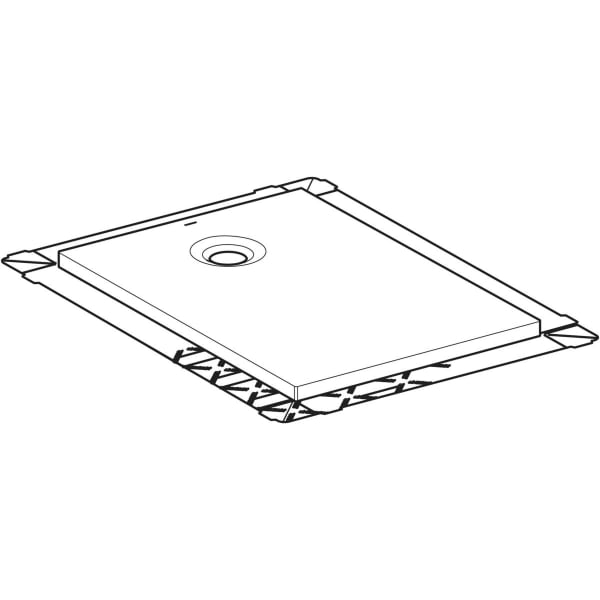 Geberit Vertriebs - Olona Duschwanne 100 x 80 cm rechteckig, mit Dichtung , weiß matt