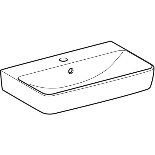 Geberit Vertriebs - Waschtisch RENOVA NR.1 COMPRIMO 600x370mm KeraTect weiß(alpin)