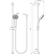 Ideal Standard - Armaturenpaket CERAFLEX, mit WT-Arm., Brause-Term. und Brausekombination,Chrom