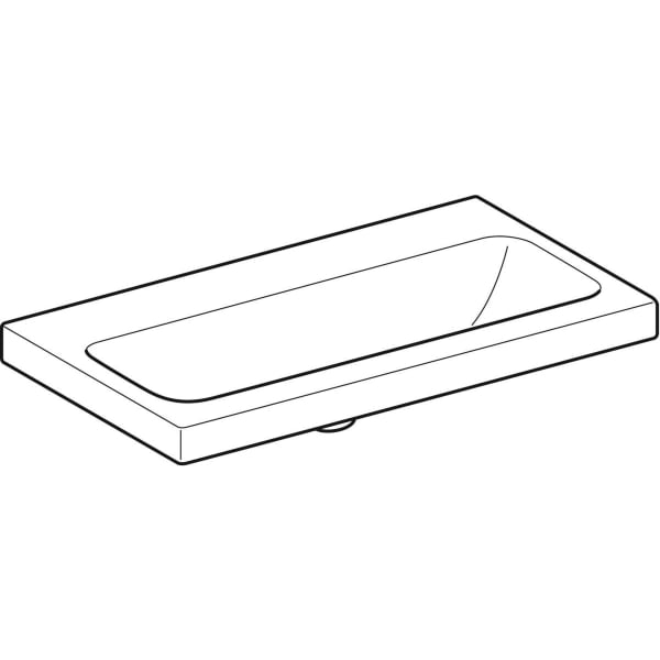 Geberit Vertriebs - iCon Light WT 75x42cm, verk. Ausld. ohne Hahnloch, ohne Überlauf, weiß