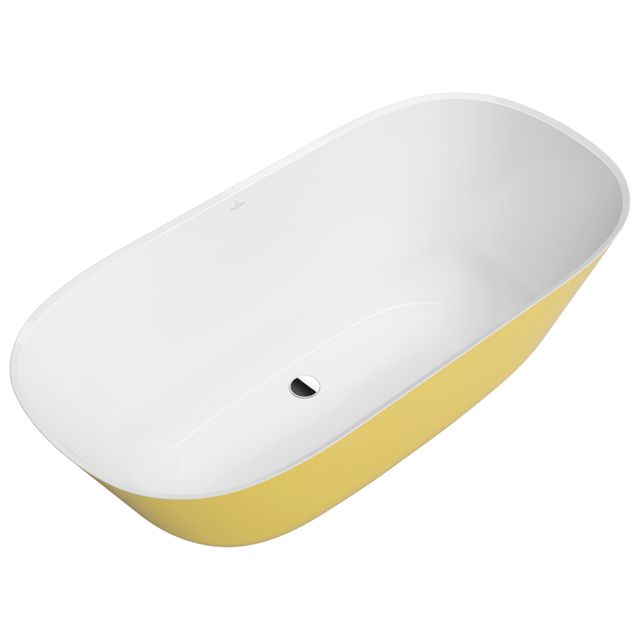 VILLEROY & BOCH - Badewanne Theano 1550x750x620mm Solo Freistehend ColourOnDemand Stone White