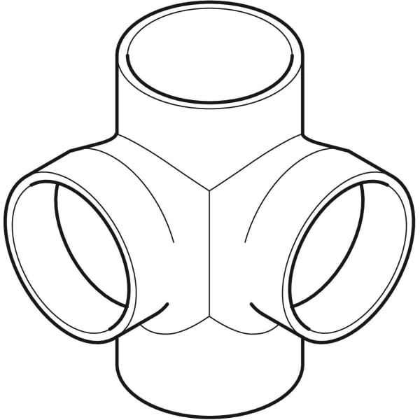 Geberit Vertriebs - Silent-db20 Bogeneckabzweig 88,5Gr d110/110