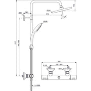 Ideal Standard - Duschsys. m.Brausetherm. CERATHERM25, Chrom
