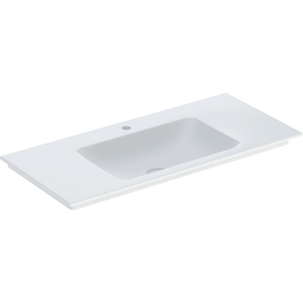 Geberit Vertriebs - ONE Möbelwaschtisch 105x48 cm Abg.verti., m.Hl., o.Ül., weiß, KeraTect