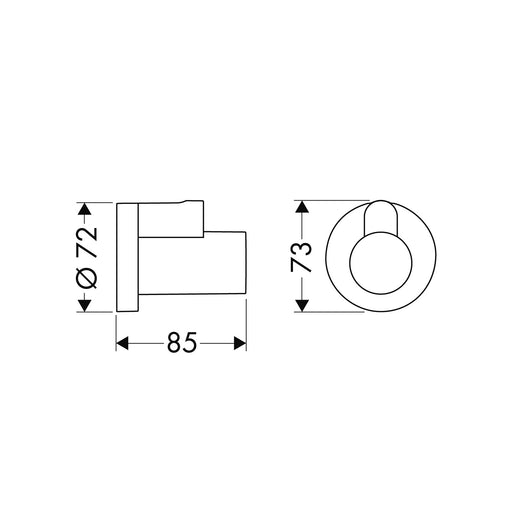 Hansgrohe - Eckventilschuber FLOWSTAR AXOR mattschwarz