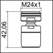 NEOPERL - CASCADE SLC Strahlregler Kugelgelenk verchromt, M24x1,A=13.5 - 15 l/min