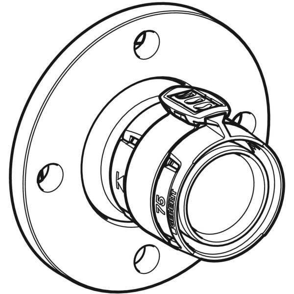 Geberit Vertriebs - FlowFit Flansch PN6, mit Presseinheit SiBr d75-PN6
