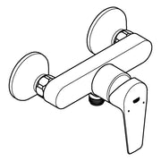 Grohe - EH-Brausebatterie BAUEDGE 23635_1 Wandmontage eigensicher chrom
